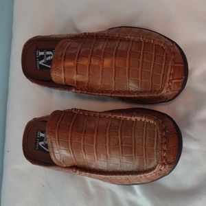 AJ Valenci Comfort Slip On Leather Shoes Size 8M
